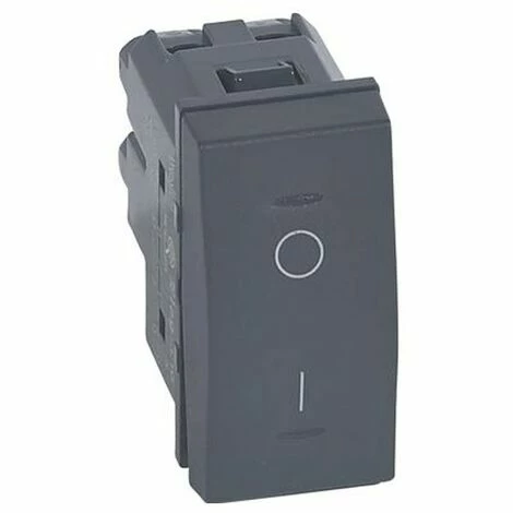 Zweipoliger Schalter Legrand Vela 16A Anthrazit 1 Modul 682740 1 Zweipoliger Schalter Legrand Vela 16A Anthrazit 1 Modul 682740