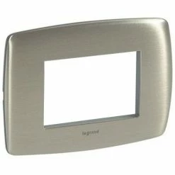 LEGRAND Teller Lergrand Vela Rund Aluminium Gebürstet 3 Module 685636