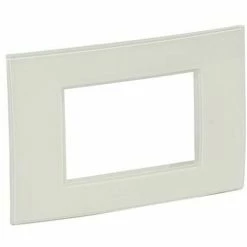 Legrand Platte Vela Quadratisch Weiß Emailliert 3 Module 685716