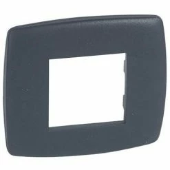 Legrand Vela Platte Rund Anthrazit 2 Module 685814