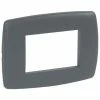 Legrand Vela Platte Rund Anthrazit 3 Module 685815