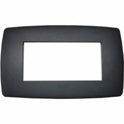 Legrand Vela Platte Rund Anthrazit 4 Module 685816