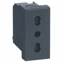 2P+E 10/16A 683081 Legrand Vela Scura Zweiseitige Steckdose