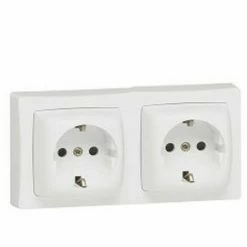 Doppelstecker Basis 2P + TT Weiß Monoblock Legrand Oteo 086077