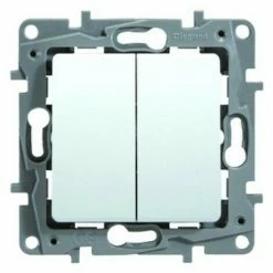 LEGRAND Niloe Doppelwechselschalter 10AX Mit Steckklemmen Ultraweiß