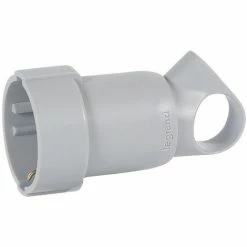 LEGRAND Kupplung Mit Abzugsgriff Schräge Kabeleinführung Grau