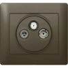 LEGRAND Abdeckung Für Antennendose Hirschmann 3Loch Galea Dark Bronz