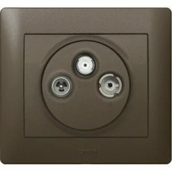 LEGRAND Abdeckung Für Antennendose Hirschmann 3Loch Galea Dark Bronz