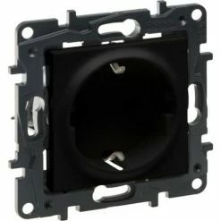 LEGRAND Schutzkontakt Steckdose Steckklemmen Kinderschutz Schwarz