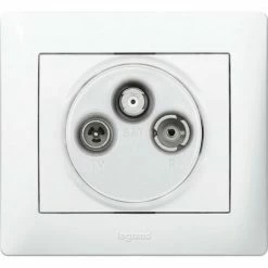 LEGRAND Abdeckung Für Antennen Steckdose 3 Loch Galea Ultraweiß