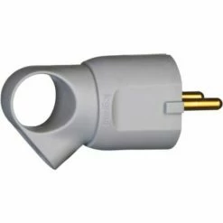 LEGRAND Stecker Mit Abzugsgriff Schräge Kabeleinführung Grau
