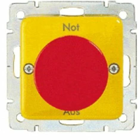 LEGRAND Notschalter Gelb Mit Tragring Und Rotem Pilzknopf CREO 1 LEGRAND Notschalter Gelb Mit Tragring Und Rotem Pilzknopf CREO