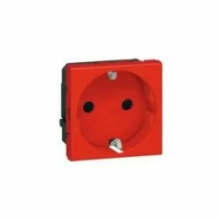 Stecksockel 2P + TT Rot Legrand Mosaic 77218