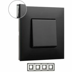 Rahmen 4 Elemente VALENA NEXT Dark LEGRAND 741054