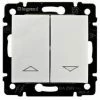 Doppelblindknopf VALENA Weiß LEGRAND 774414