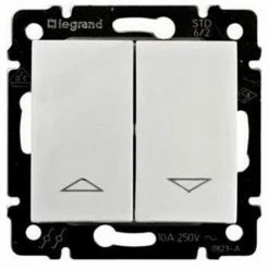 Doppelblindknopf VALENA Weiß LEGRAND 774414