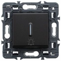 Klingelknopf VALENA NEXT 1P 6A Dunkel LEGRAND 741459