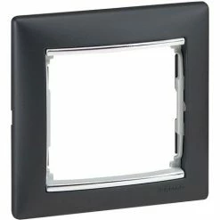 Rahmen 1 Element VALENA Schwarz Silber LEGRAND 770391