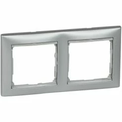 Rahmen 2 Elemente VALENA Aluminium / Silber LEGRAND 770352