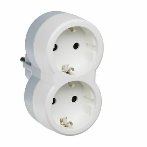 LEGRAND 050655 | 2x2P + T Einziehbarer Vertikaler Adapter 1 LEGRAND 050655 | 2x2P + T Einziehbarer Vertikaler Adapter