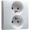 Legrand 448396641 Steckdose 2 x 2P + T Rollladen Weiß