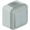 LEGRAND FR AP Wipptaster Doppel- 2 Schließer PLEXO IP55 - IK07 Grau 069725