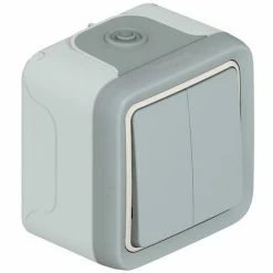 LEGRAND FR AP Wipptaster Doppel- 2 Schließer PLEXO IP55 - IK07 Grau 069725