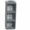 LEGRAND 069679 PLEXUS | Vertikaler Aufputzkasten 3 Positionen Grau