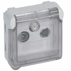 LEGRAND 069558 PLEXUS | TV/R/SAT I/O Buchse Grau