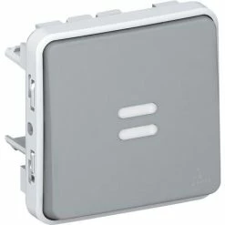 LEGRAND 069513 PLEXUS | Beleuchteter I/O-Schalter 10AX Grau