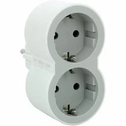 Kontaktadapter Für Legrand (Typ F, Kindersicher, 2P+E, CE), Farbe White - 2X Shuko