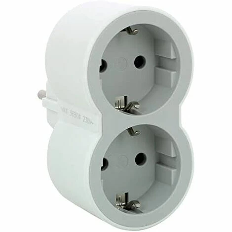 Kontaktadapter Für Legrand (Typ F, Kindersicher, 2P+E, CE), Farbe White - 2X Shuko 1 Kontaktadapter Für Legrand (Typ F, Kindersicher, 2P+E, CE), Farbe White - 2X Shuko