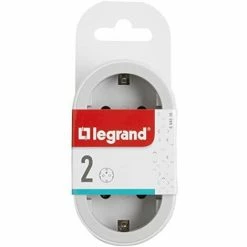 Alternative view of Kontaktadapter Für Legrand (Typ F, Kindersicher, 2P+E, CE), Farbe White - 2X Shuko