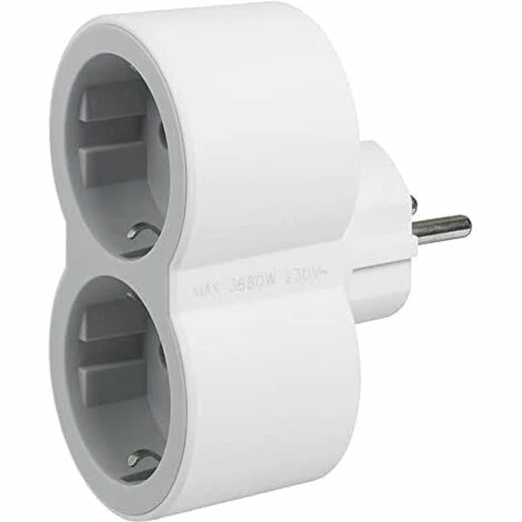 Kontaktadapter Für Legrand (Typ F, Kindersicher, 2P+E, CE), Farbe White - 2X Shuko 4 Kontaktadapter Für Legrand (Typ F, Kindersicher, 2P+E, CE), Farbe White - 2X Shuko – Bild 4