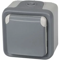 Wasserdichter Steckersockel Mit Oberflächenabdeckung, Grau - Legrand 191504.