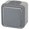 Plexus - Wasserdichter Aufputz-Taster, Wasserdicht (IP55), Grau - Legrand 191502.