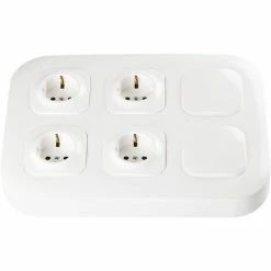 Wandsteckdosensockel 4 Steckdosen Und 2 Blindstopfen, Forix, Farbe White - Legrand, 782497. -LEGRAND SHOP 59628379 3