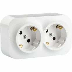 Steckdose 2 Steckdosen, Schuko, White - Legrand 1 Wall.