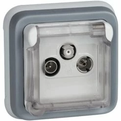 TV-Steckdose, TV-Antennensteckdose Für Unterputzmontage, Serie 'Plexo', Grau, Wasserdicht (IP55) - Legrand, 191516 Plexo. -LEGRAND SHOP 59628963 4