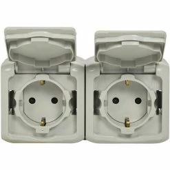 Doppelwandsteckdose 16 A, Aufputz, Wasserdicht IP44, Mit Grauer Abdeckung - Legrand Forix 782394. 2 Doppelwandsteckdose 16 A, Aufputz, Wasserdicht IP44, Mit Grauer Abdeckung - Legrand Forix 782394. -LEGRAND SHOP 59628965 3