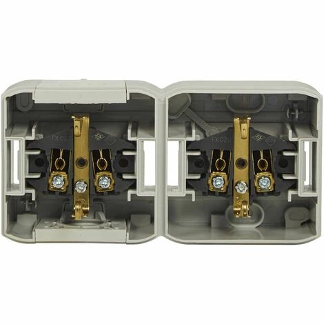 Doppelwandsteckdose 16 A, Aufputz, wasserdicht IP44, mit grauer Abdeckung - Legrand Forix 782394. Doppelwandsteckdose 16 A, Aufputz, Wasserdicht IP44, Mit Grauer Abdeckung - Legrand Forix 782394. -LEGRAND SHOP 59628965 4