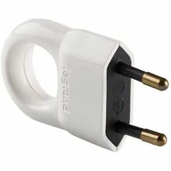 Stecker Mit Zugring, 2300 W, Farbe White - Legrand 050312 - 2P Stecker - 10A - Sockel Und Mobile Stecker.