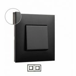 VALENA NEXT Abdeckplatte Mit 2 Elementen Dunkel/chrom - LEGRAND