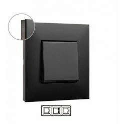 VALENA NEXT Abdeckplatte Mit 3 Elementen Dunkel/chrom - LEGRAND