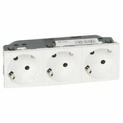 3x2P TT Seitensteckdose Weiß MOSAIC-II - LEGRAND