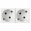 2x2P TT Seitensteckdose Weiß MOSAIC-II - LEGRAND