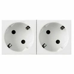 2x2P TT Seitensteckdose Weiß MOSAIC-II - LEGRAND