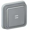 Unterputz-Leuchtdrucktaster Aus Grauem Plexus - LEGRAND