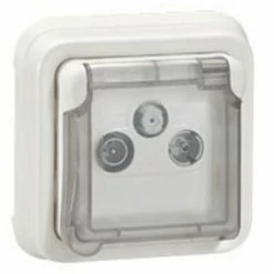 TV/R/SAT I/O-Buchse Arctic White Plexus - LEGRAND