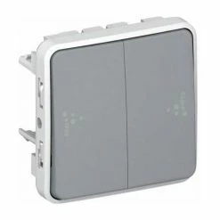 DOPPELTE ZWEISEITIG ZUSAMMENSTELLBARE 10-ACHSE PLEXO LEGRAND 0 695 25 GRAU